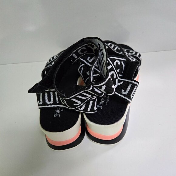 Juicy Couture Impulse Wedge Ankle Strap Logo Sandals Size 7 - Picture 6 of 9